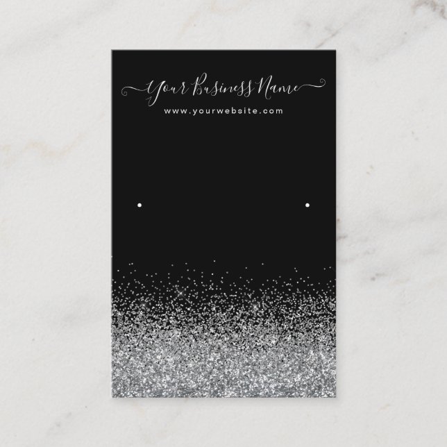 Carte De Visite Display Earring Black Color (Devant)