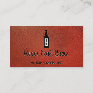 Carte De Visite Distillerie de bière   Boutique Liquor   Cuir