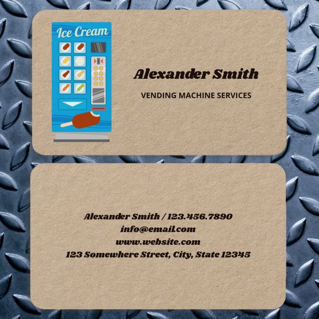 Carte De Visite Distributeurs automatiques Kraft (Vending Kraft Business Cards)