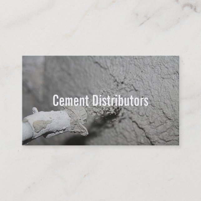 Carte De Visite Distributeurs de ciment Ouvrier de construction de (Devant)