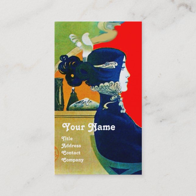 Carte De Visite DIVA DANS LE SALON DE BELLE MONOGRAMME BLEU, Artis (Devant)