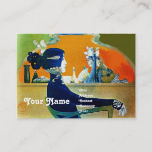 Carte De Visite DIVA DANS LE SALON DE BELLE MONOGRAMME BLEU, Artis