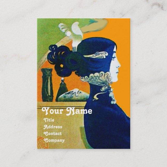 Carte De Visite DIVA DANS LE SALON DE BELLE MONOGRAMME BLEU, Artis (Devant)