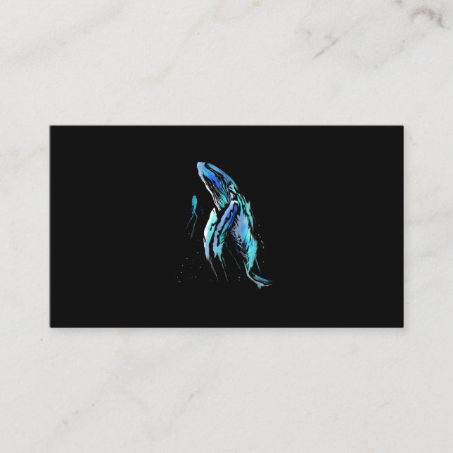 Carte De Visite Diver De Plongée De Plongée Baleine À Baleine Baig (Devant)