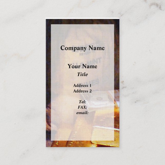 Carte De Visite Dixièmes de dollar, dollars et or (Devant)