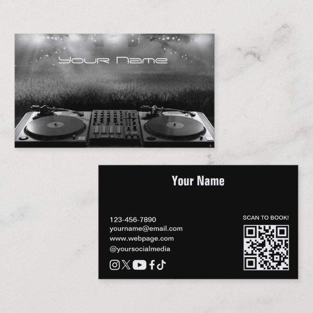 Carte de visite DJ (Devant / Derrière)