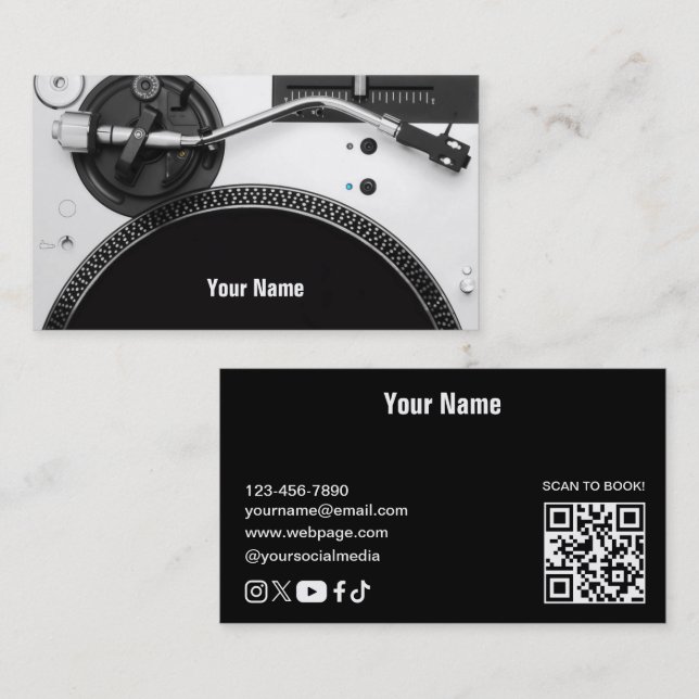 Carte de visite DJ (Devant / Derrière)