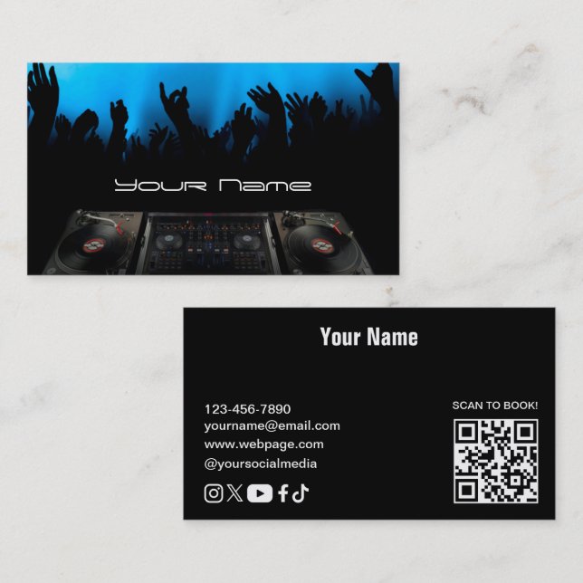 Carte de visite DJ (Devant / Derrière)