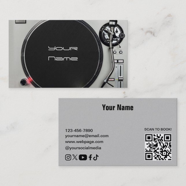 Carte de visite DJ (Devant / Derrière)