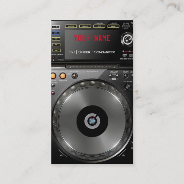 Carte de visite DJ (Devant)