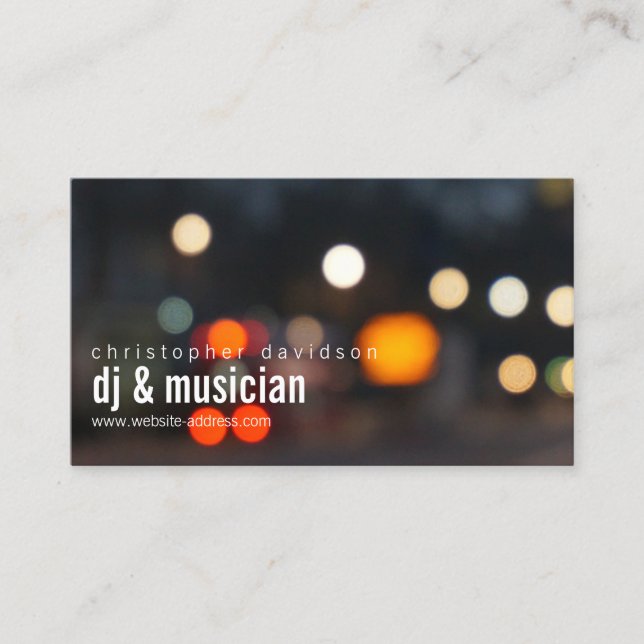 Carte de visite DJ Ambient Lights personnalisé (Devant)