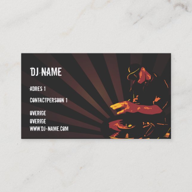 Carte De Visite Dj Business card (Devant)