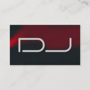 Carte De Visite DJ Contemporain Design Rouge gris noir