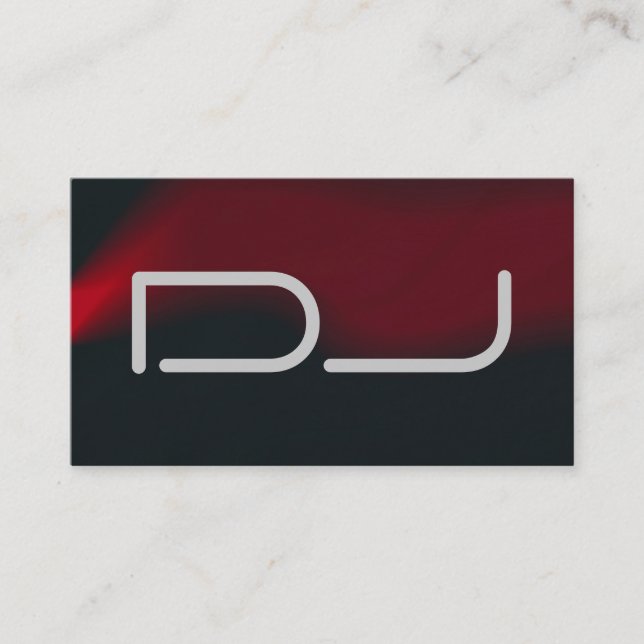 Carte De Visite DJ Contemporain Design Rouge gris noir (Devant)