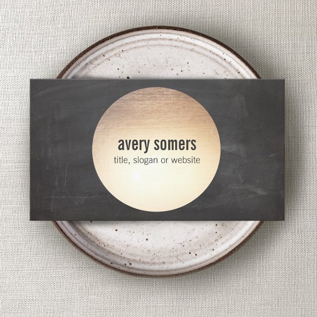 Carte De Visite DJ Cool Modern Gold Circle (Créateur téléchargé)