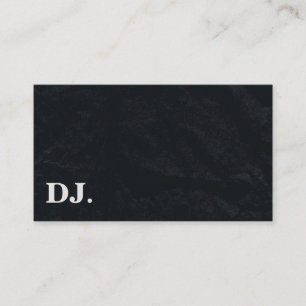 Carte De Visite DJ Deejay Professional Bold Texte Cool Noir modern
