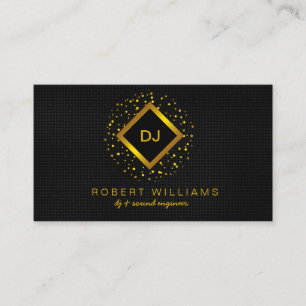 Carte De Visite DJ Deejay Professional Gold Faux Professeur de mus