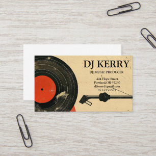Carte De Visite DJ Disc Jockey Électronique