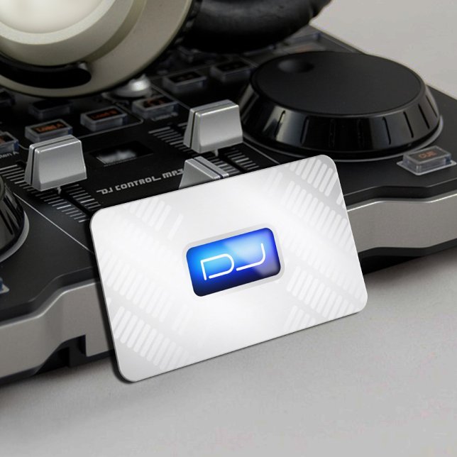 Carte De Visite DJ futuriste moderne immétallique (Créateur téléchargé)