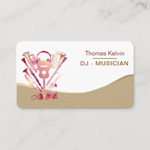 Carte De Visite DJ Instruments de musique Organisateur d'événement