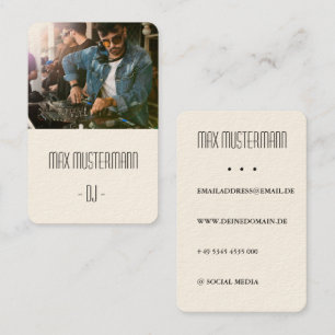 Carte de visite DJ moderne avec sa propre photo