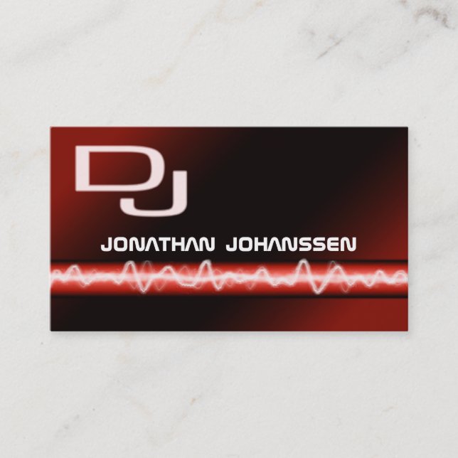 Carte de visite DJ moderne Electric Professional (Devant)