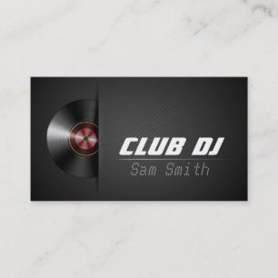Carte De Visite DJ Moderne Tourne-disque élégant mélangeur de viny