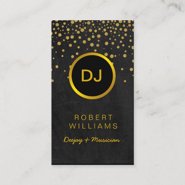 Carte De Visite DJ musicien professionnel professeur de musique Go (Devant)