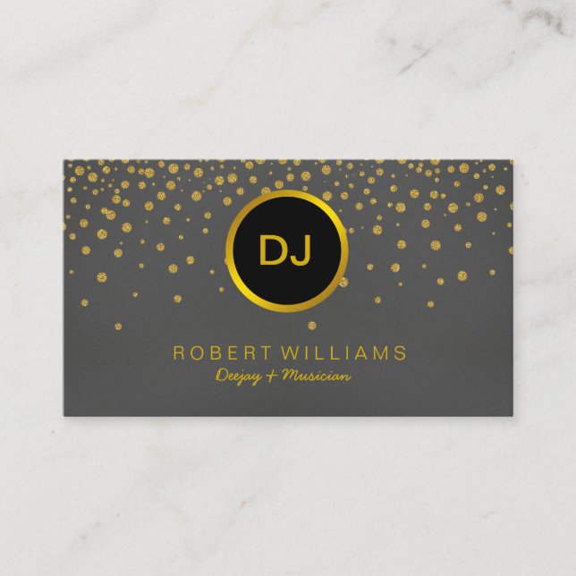 Carte De Visite DJ musicien professionnel professeur de musique Go (Devant)