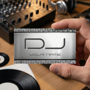 Carte De Visite DJ Personnalisé - Aspect métallique lourd unique