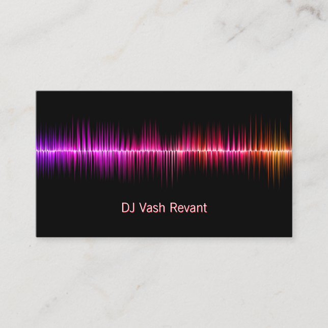 Carte De Visite DJ Sound Waves professionnel (Devant)