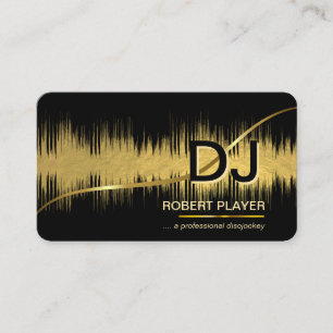 Carte De Visite DJs Deejay Professional Music Band Event Gold