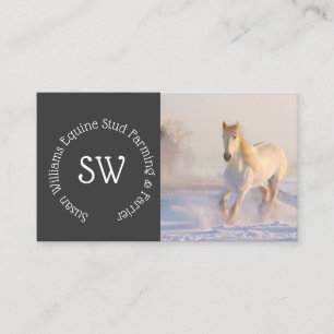 Carte De Visite DO-IT-YOURSELF photo professionnelle moderne Equin