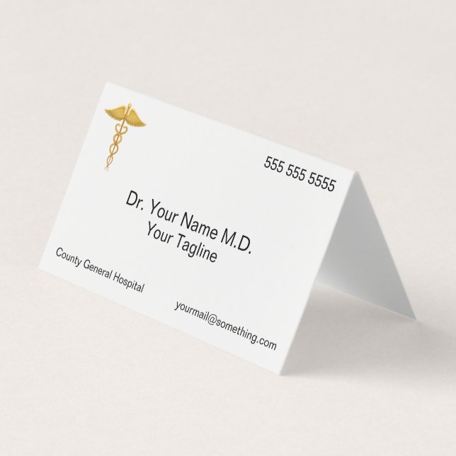 Carte De Visite Docteur blanc (Devant)