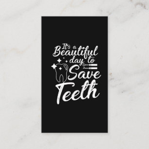 Carte De Visite Docteur Gift Beautiful Day de dentiste pour sauver