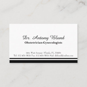 Carte De Visite Docteur gynécologue Obstétricien OBGYN Élégant
