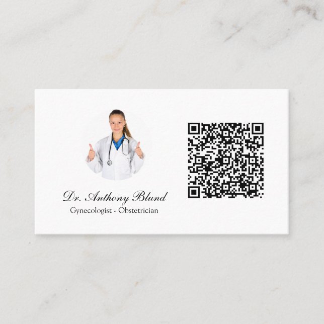 Carte De Visite Docteur OBGYN Obstétricien Gynécologue (Devant)