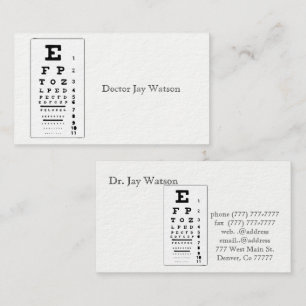 Carte De Visite Docteur Office Eye Care Destiny