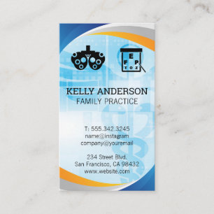 Carte De Visite Docteur   Pratique MD   Icônes optométristes