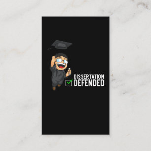 Carte De Visite Doctorat Diplôme Dissertation Défense Doctorat