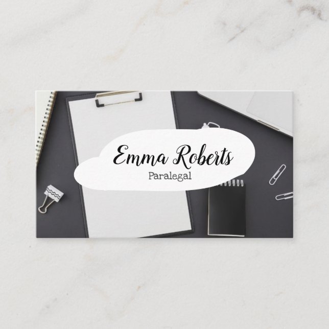 Carte De Visite Documents Pink Law Lawyer Paralegal (Devant)