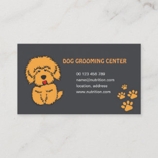 Carte De Visite dog and cat grooming business card 