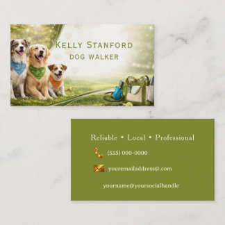 Carte De Visite Dog Walker Business Card