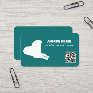 Carte De Visite Dog Walker Dog Embarquement QR