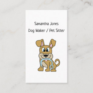 Carte De Visite Dog Walker Services d'hébergement pour animaux de 