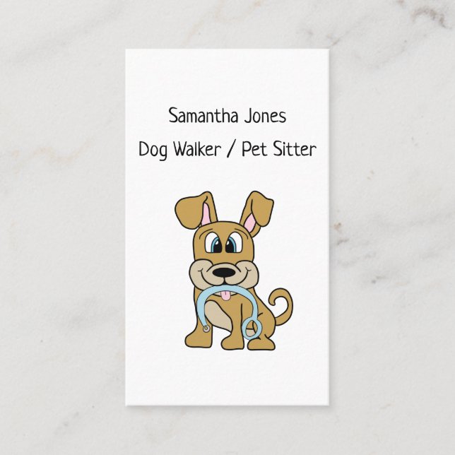 Carte De Visite Dog Walker Services d'hébergement pour animaux de  (Devant)