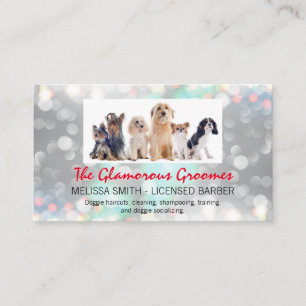 Carte De Visite Doggies   Arrière - plan d'étincelle