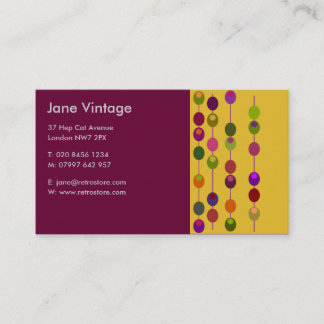 Carte de visite d'olives de cocktail