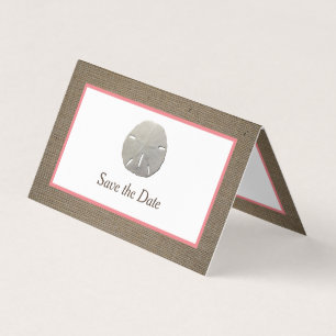 Carte De Visite Dollar De Sable & Burlap Photo Enregistrer La Cart