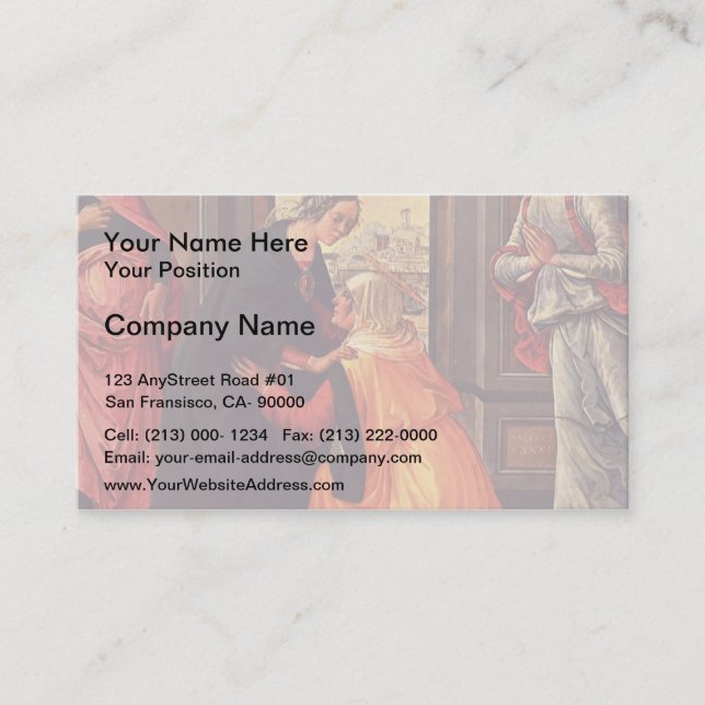 Carte De Visite Domenico Ghirlandaio - La visite (Devant)